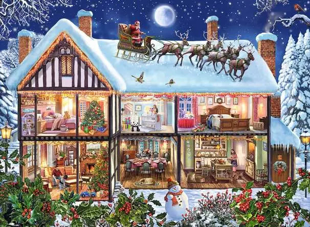 100-Piece Puzzle: Christmas at Home