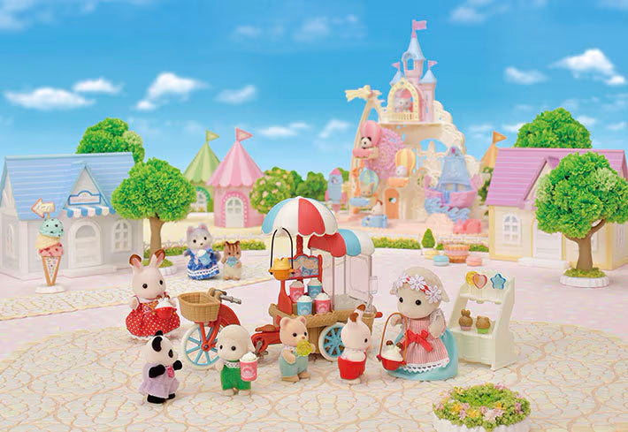 Calico Critters Popcorn Delivery Trike