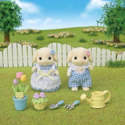 Calico Critters Blossom Gardening Set - Flora Rabbit Sister & Brother - Little Pickles Toy Store