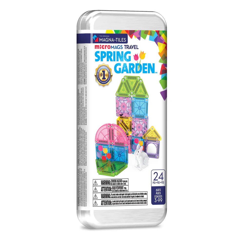 Magna-Tiles Micromags Spring Garden Travel - 24 Piece Magnet Set