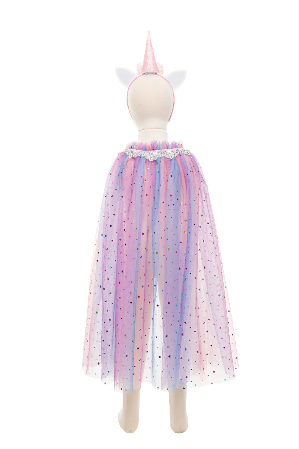 Rainbow Unicorn Cape & Headband, Multi, Size 4-6