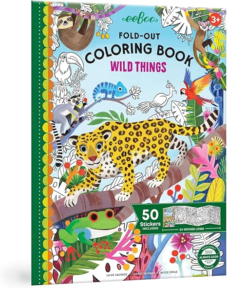 Wild Things Fold Out Coloring Book