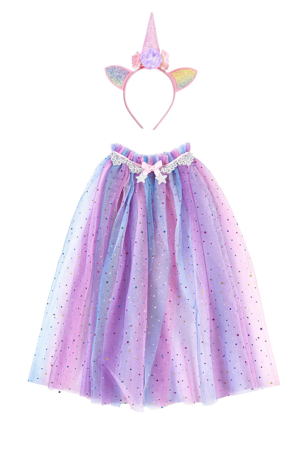 Rainbow Unicorn Cape & Headband, Multi, Size 4-6