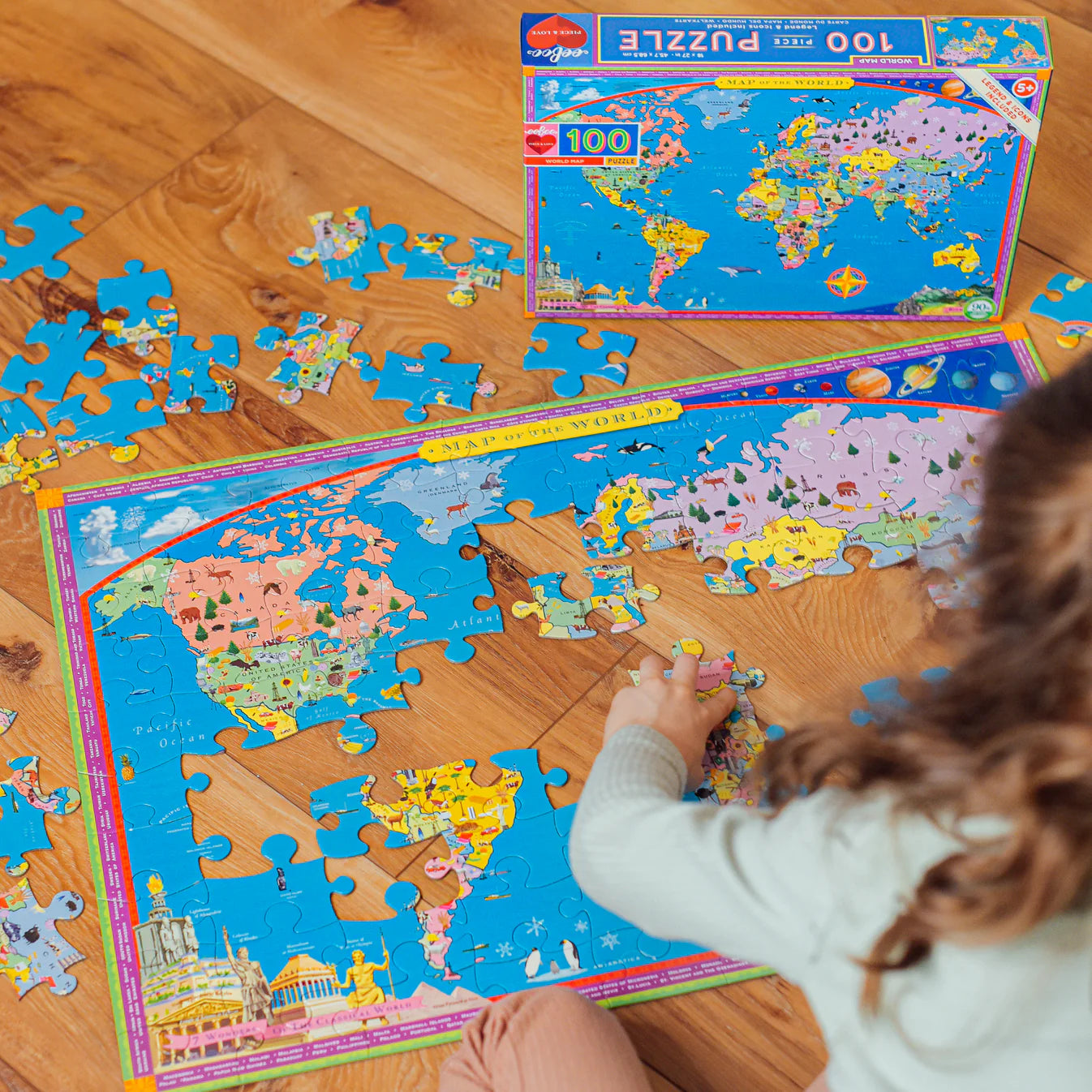 World Map 100 Piece Puzzle - Little Pickles Toy Store