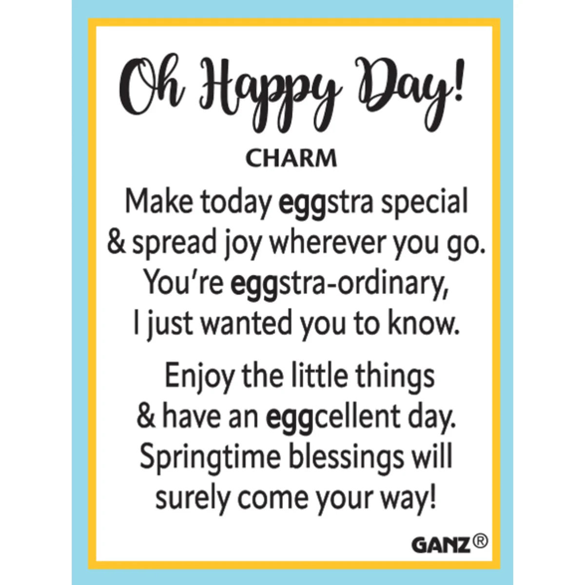 Happy Easter Eggs Charm
