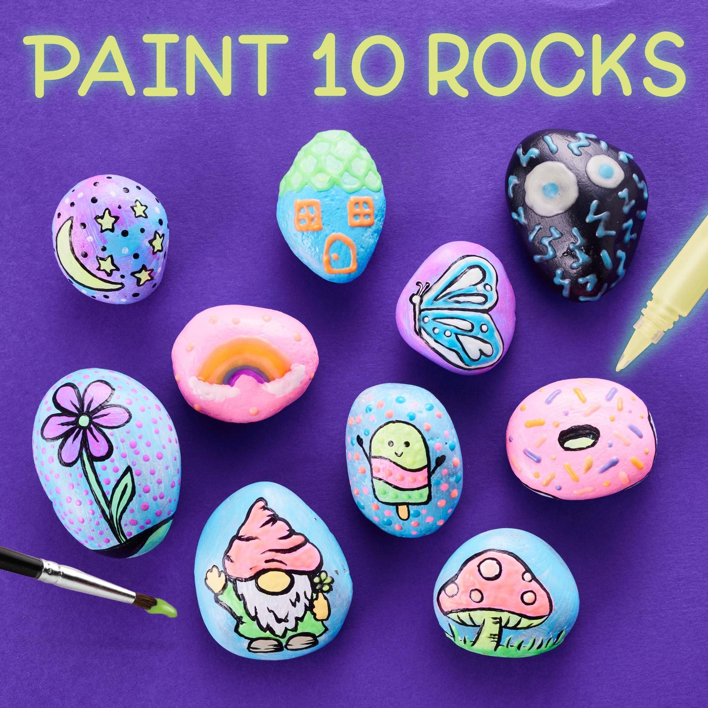 Glow-in-the-Dark Rock Painting Kit