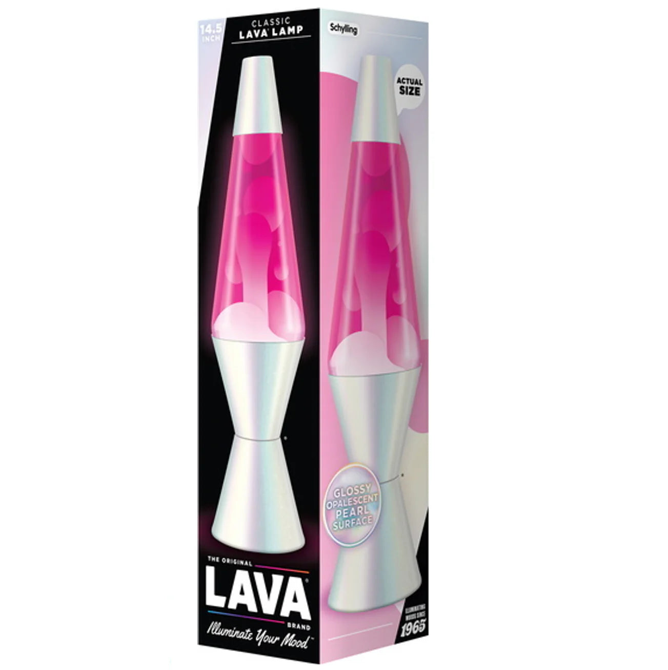 14.5'' Opalescent Lava Lamp White/Pink