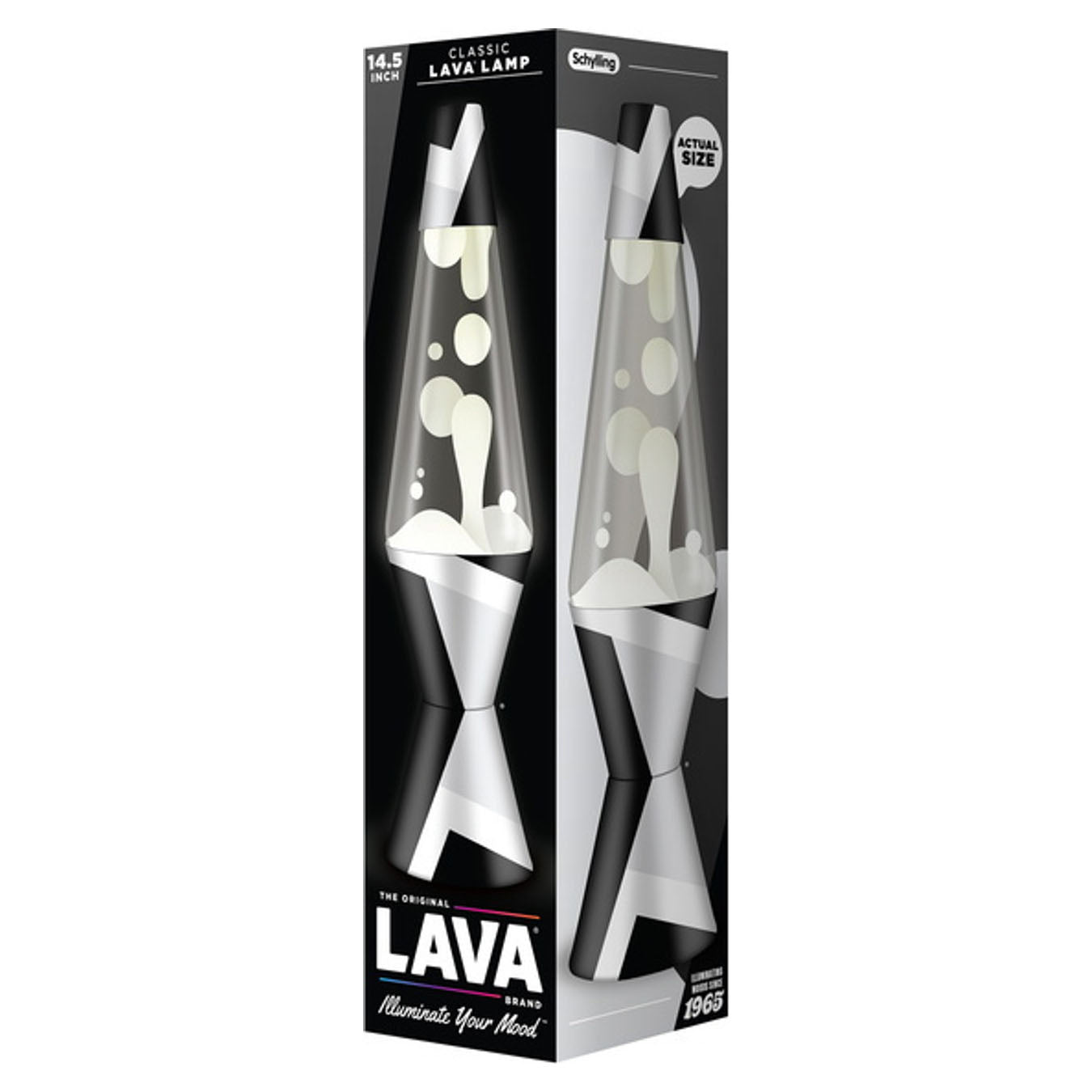 14.5'' Polygonal Lava Lamp White/Clr
