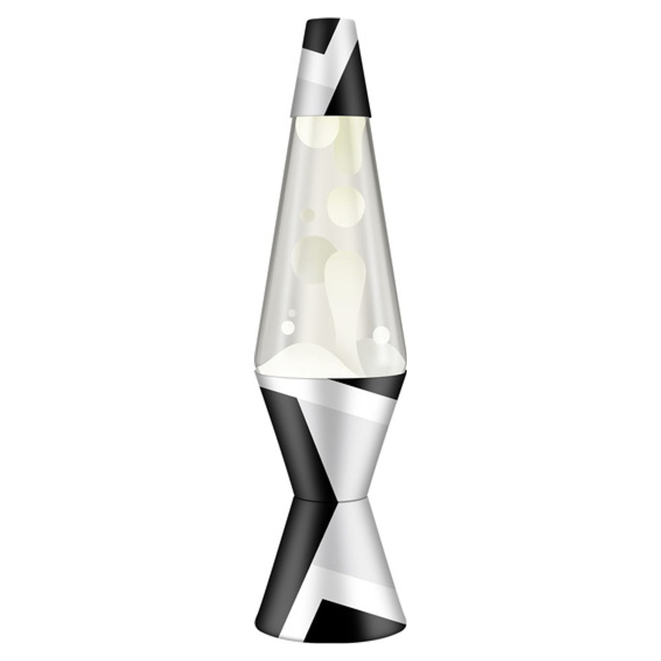 14.5'' Polygonal Lava Lamp White/Clr