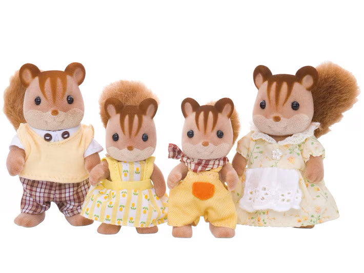 Calico Critters Walnut Squirrel Family