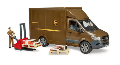 MB Sprinter UPS Truck with Driver and Accessories - Little Pickles Toy Store