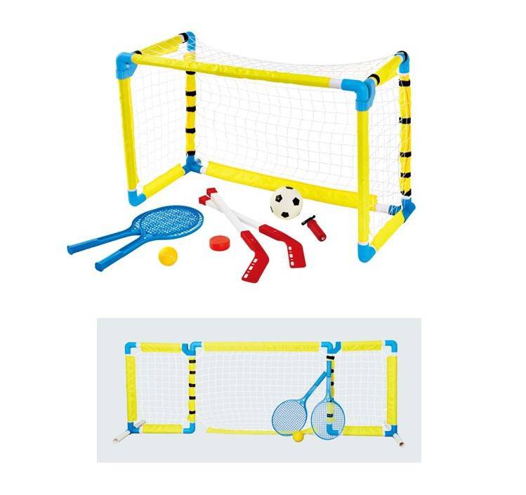 3 in 1 Combo Soccer, Tennis, Hockey Set