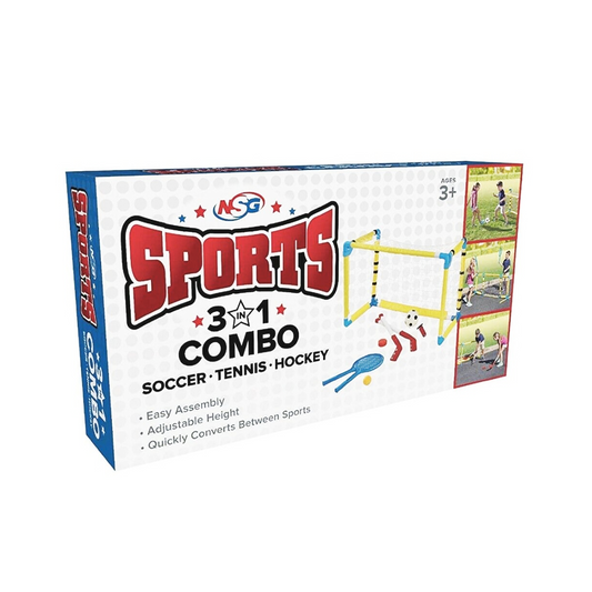 3 in 1 Combo Soccer, Tennis, Hockey Set