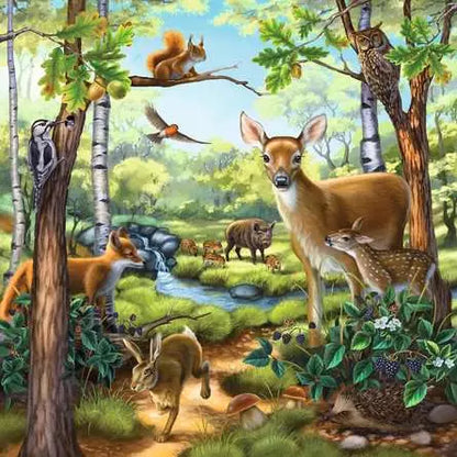 Forest/ Zoo/Domestic Animals 3 x 49 Piece Puzzles
