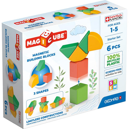 Magicube Recycled Plastic Magic Stacking 6 Pieces - Little Pickles Toy Store