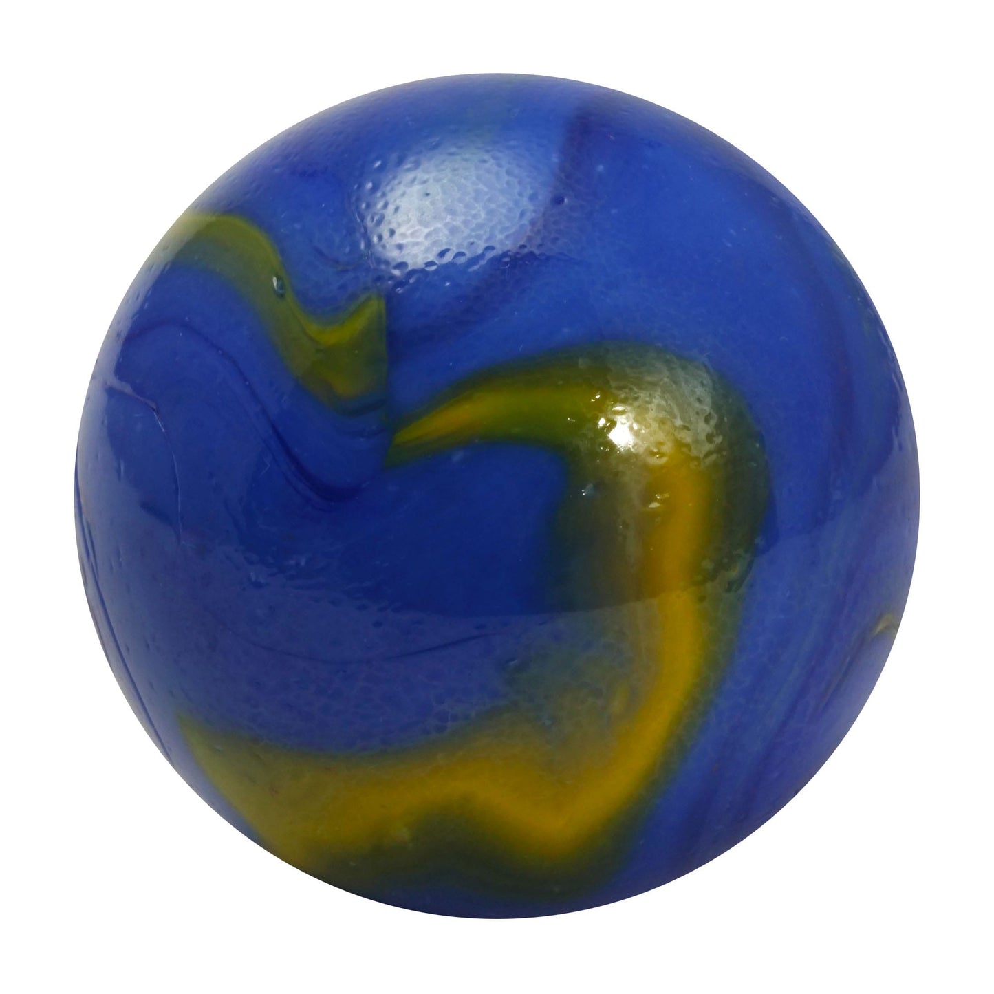 Giant Marble - 35mm Van Gogh Blue & Yellow Swirls