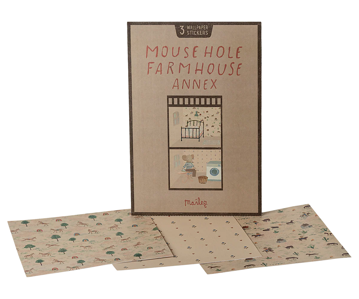 Mouse Hole Farmhouse Wallpaper