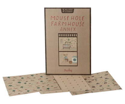 Mouse Hole Farmhouse Wallpaper