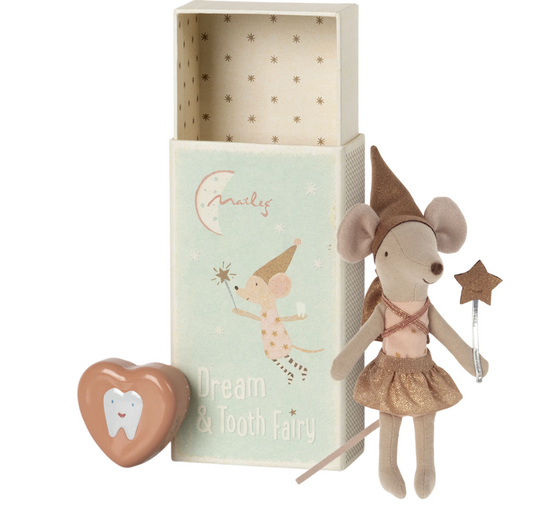 Maileg Tooth Fairy Mouse in Matchbox, Rose