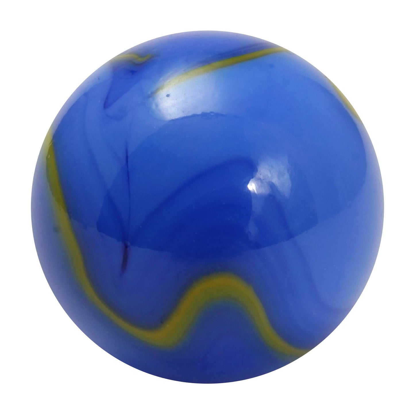 Giant Marble - 35mm Van Gogh Blue & Yellow Swirls