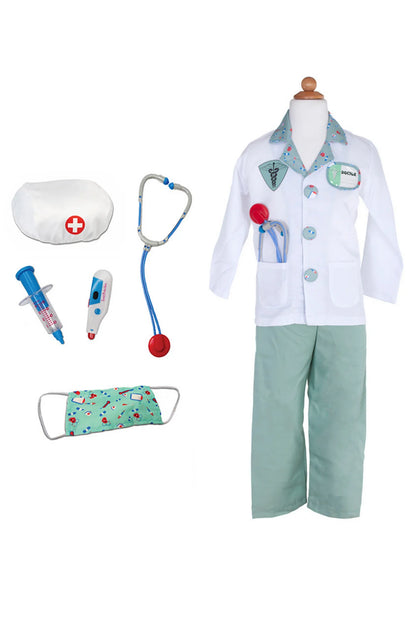 Green Doctor Set, Includes 6 Accessories - Little Pickles Toy Store