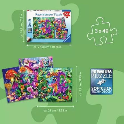 Baby Garden Dragons 3x49 Piece Puzzle