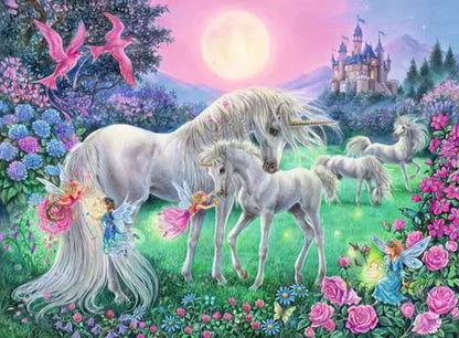 Unicorns in the Moonlight 100 Piece Puzzle