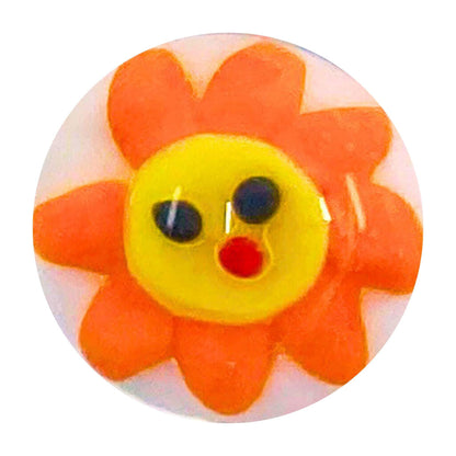 Hand-Made 22mm Marble - Summer Time Orange & Yellow