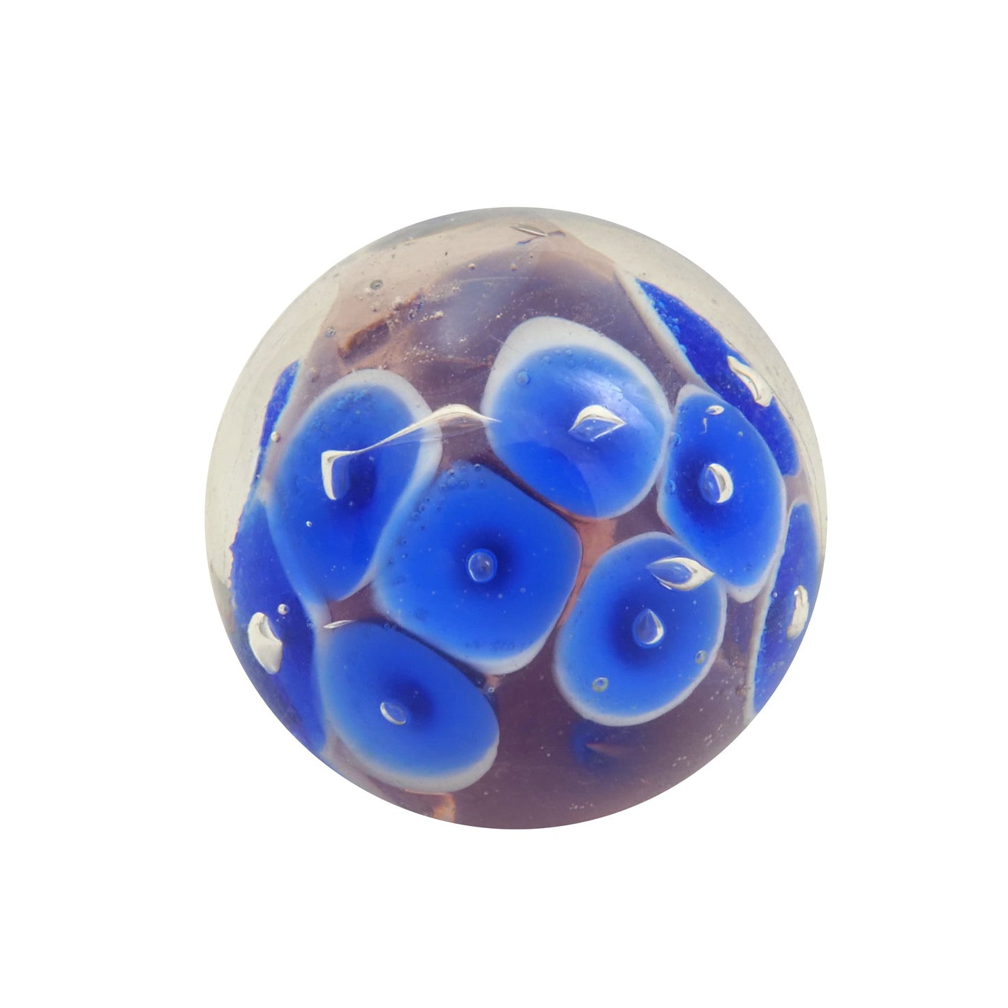 Hand-Made Marble - Frogspawn .9" Purple & Blue