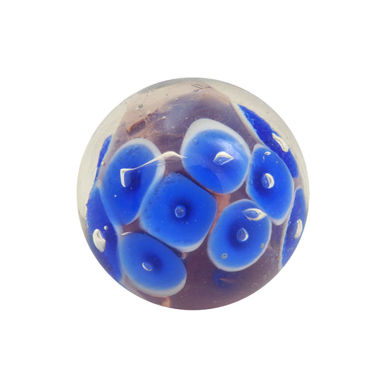 Hand-Made Marble - Frogspawn .9" Purple & Blue