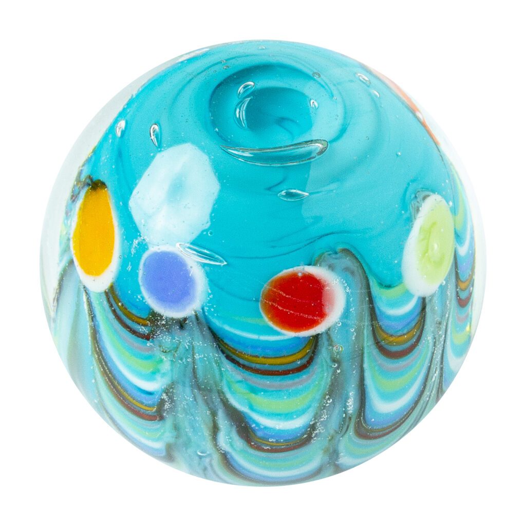 22mm Handmade Marble Big Top Assorted Blue