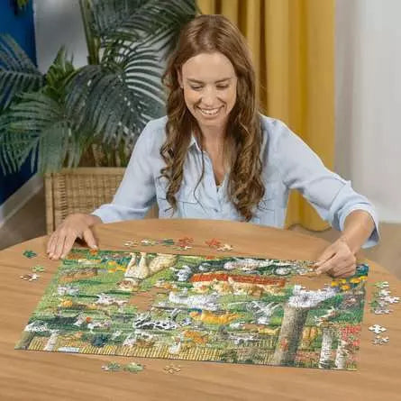 At the Dog Park 500 Piece Puzzle - Large Format