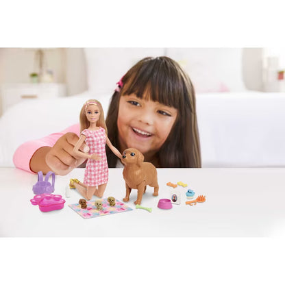 Barbie Doll & Pets Playset - Newborn Pups (Light Skin)