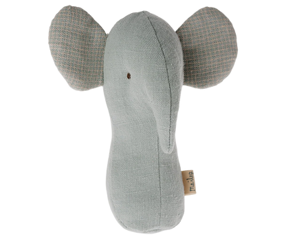 Lullaby Elephant Rattle, Light Dusty Blue
