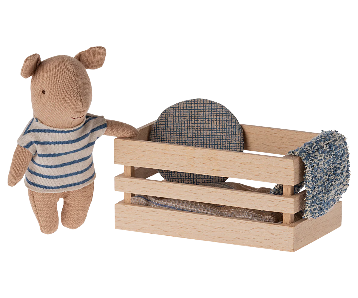 Maileg Pig, Baby in a Box - Boy