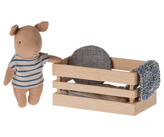Maileg Pig, Baby in a Box - Boy