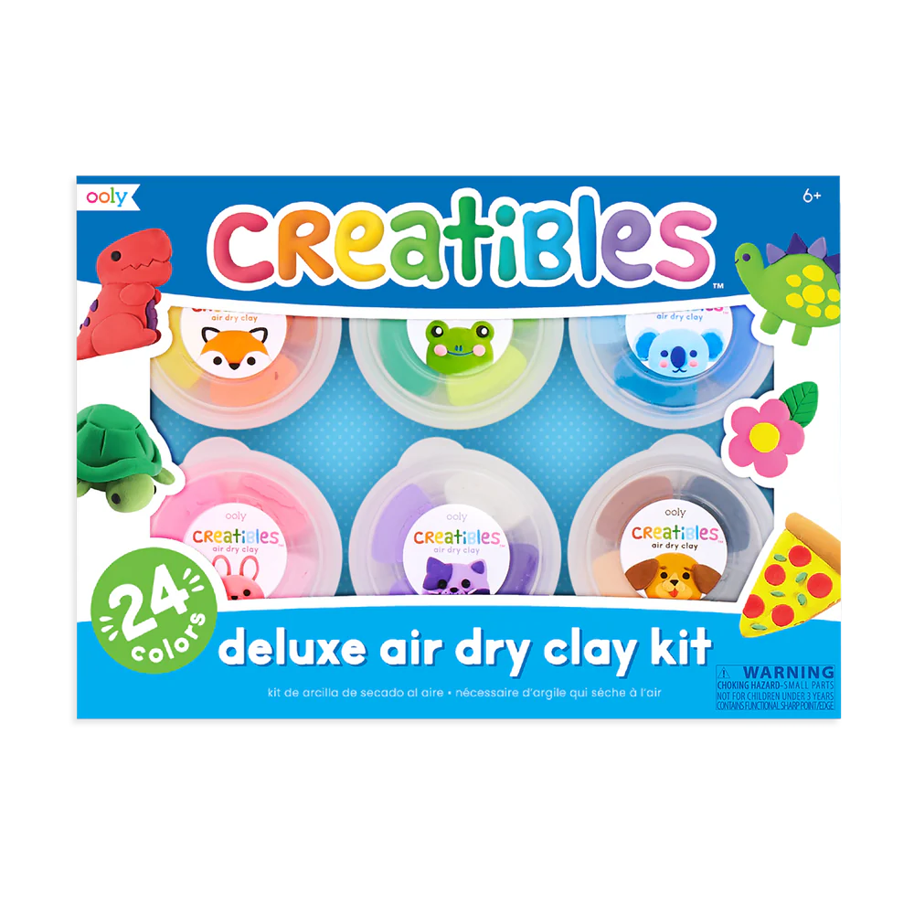 Ooly Creatibles D.I.Y. Air-Dry Clays Kit (Set of 24 Colors)