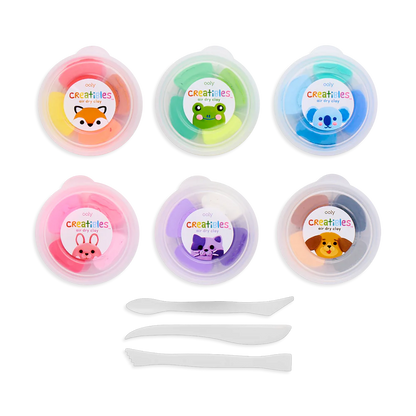 Ooly Creatibles D.I.Y. Air-Dry Clays Kit (Set of 24 Colors) - Little Pickles Toy Store