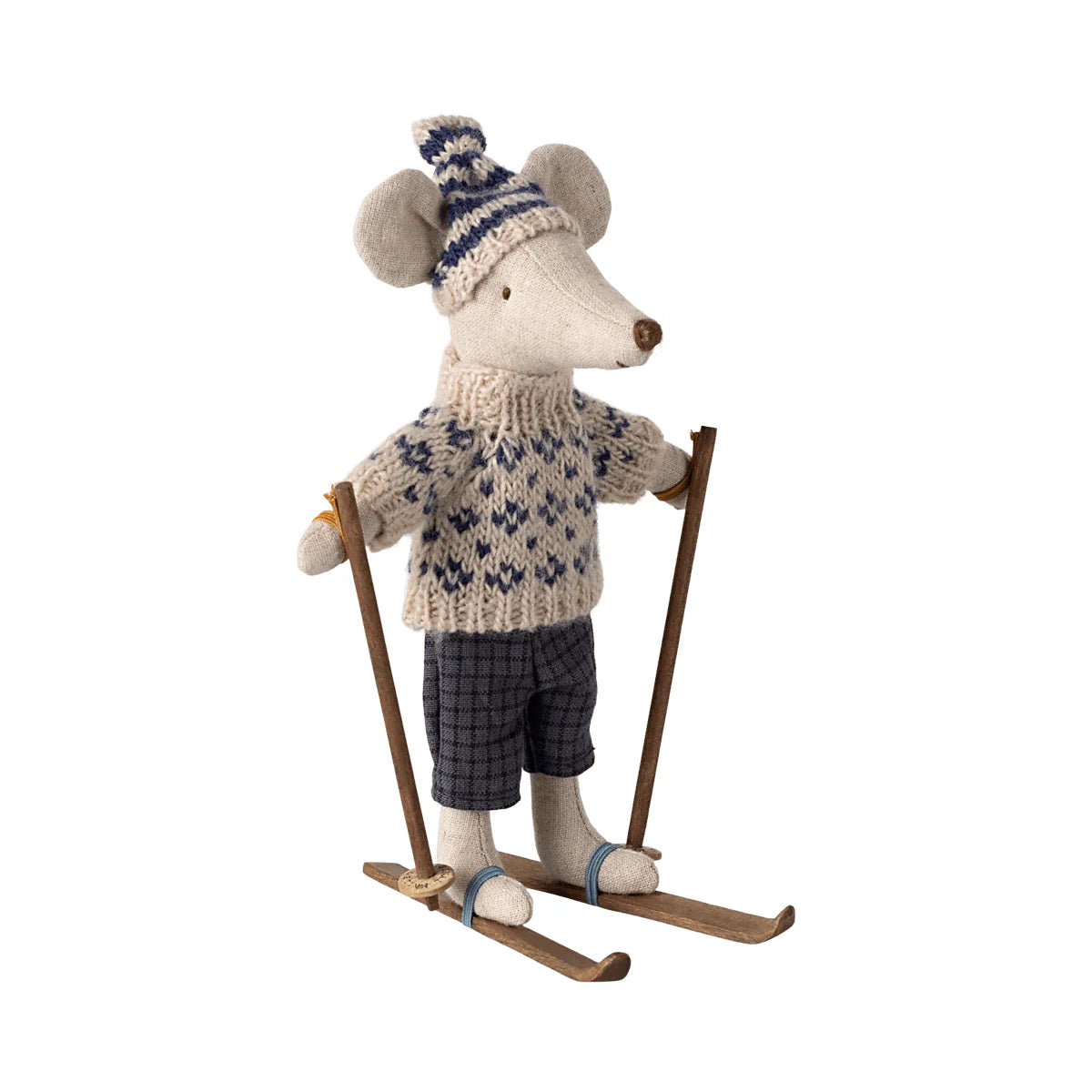 Winter Mouse with Ski Set, Dad - Blue