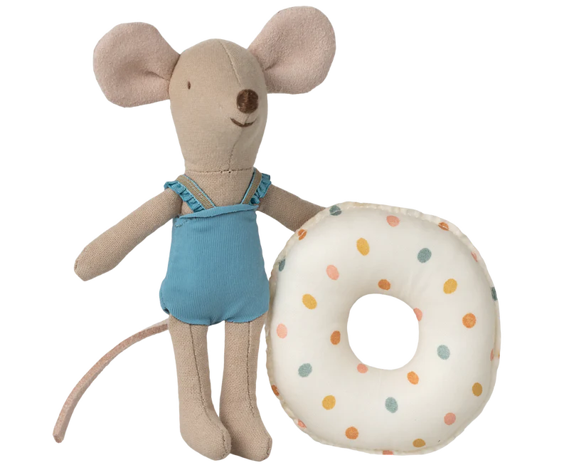 Beach Mouse with Float, Little Sister - Multi Dot