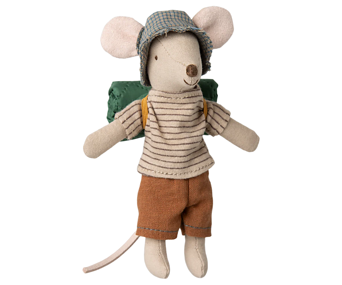Maileg Hiker Mouse, Big Brother  - Thin Stripes