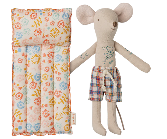 Beach Mouse with Air Matress, Dad - Flower