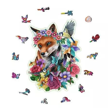 Colorful Fox 150-Piece Wooden Puzzle