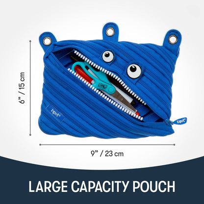Monster 3 Ring Binder Pencil Pouch, Blue - Little Pickles Toy Store