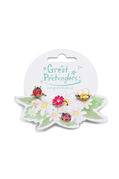 Ladybug Garden Ring Set, 3pcs