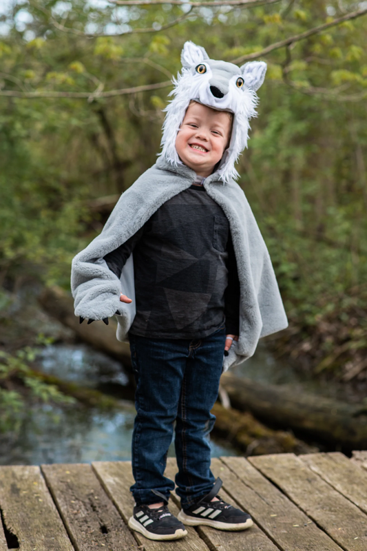 Woodland Storybook Wolf Cape, Size 4-6