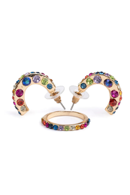 Boutique Chic Rockin' Rhinestone Earrings & Ring Set - Little Pickles Toy Store
