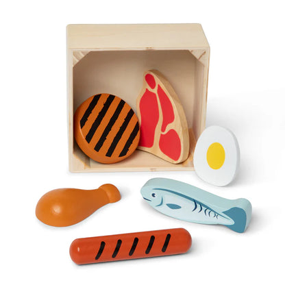 Wooden Food Groups Play Set -  Protein