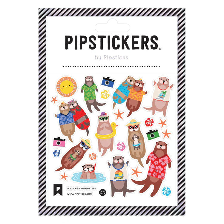 Pipstickers Plays Well With Otters Stickers