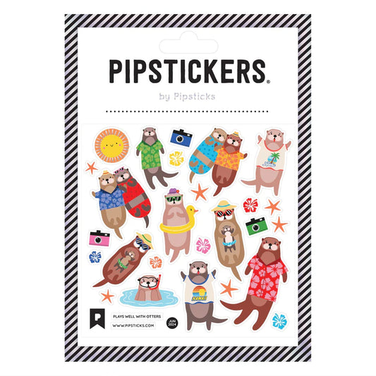 Pipstickers Plays Well With Otters Stickers